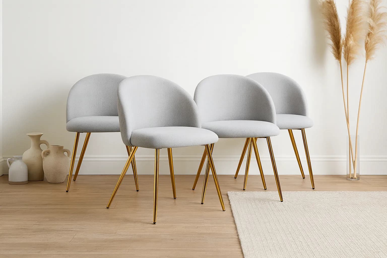 Set de 4 Sillas Tokio Lino Gold