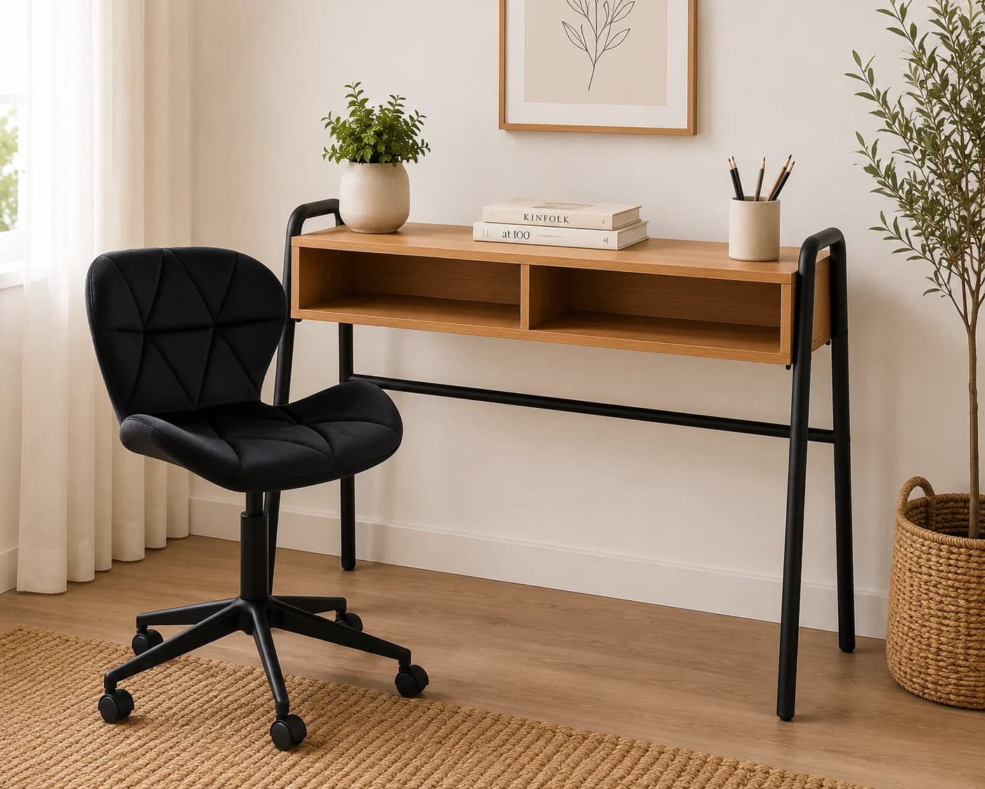 Silla Escritorio Mariposa Black