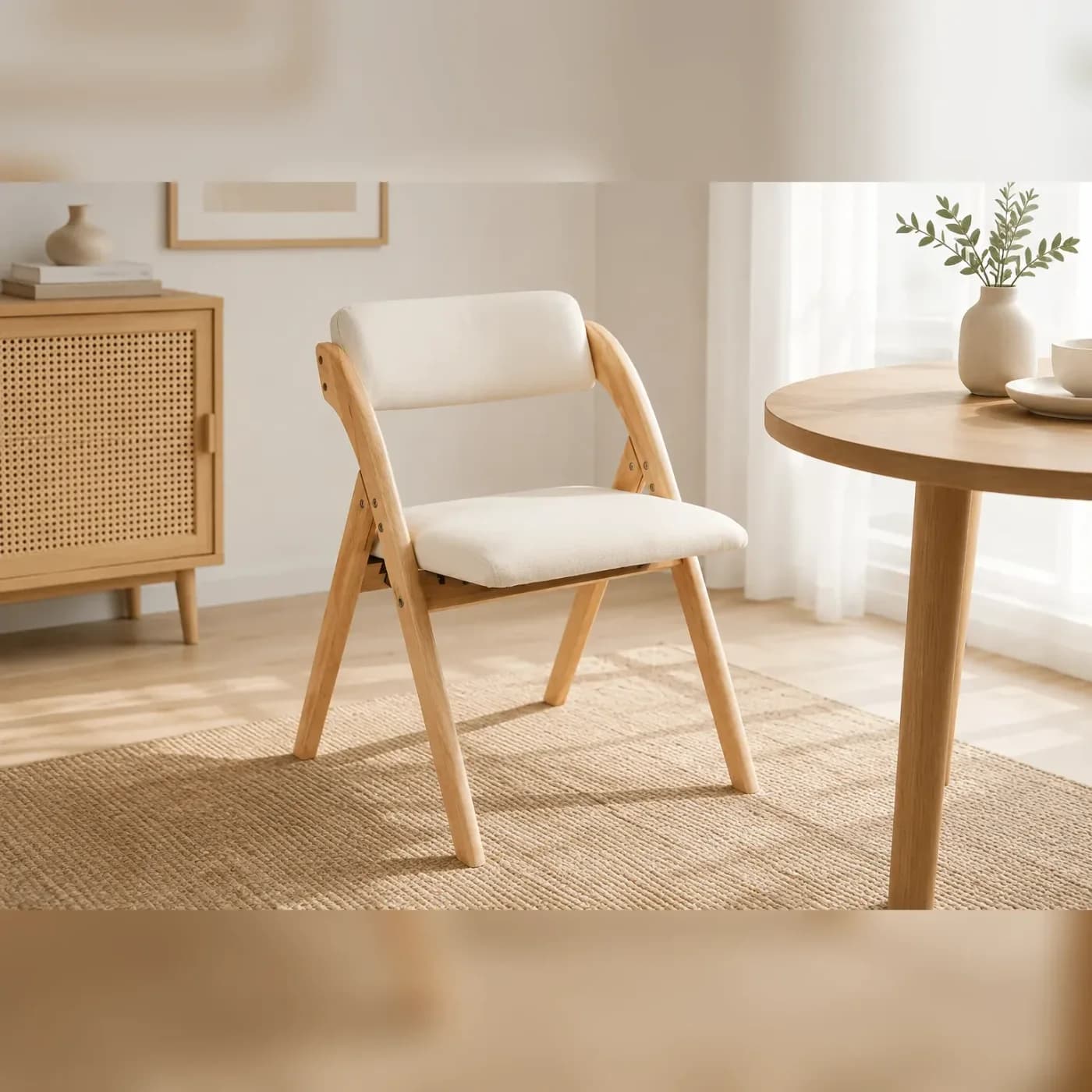 Silla Rita de Madera Plegable Acolchada
