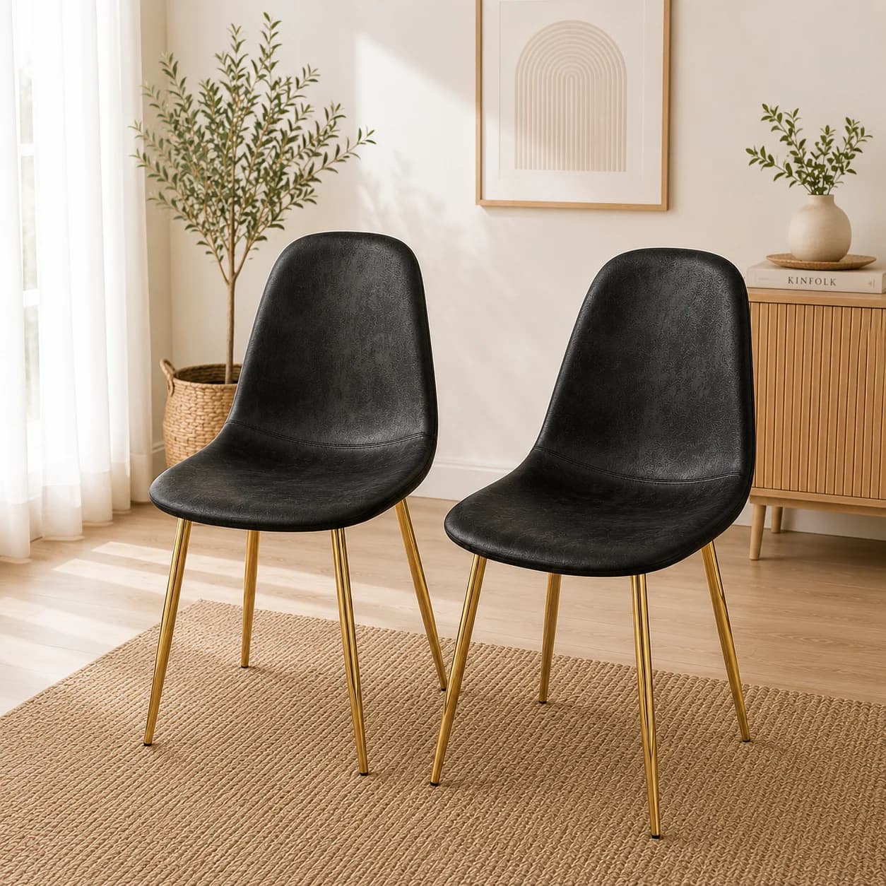 Sillas Milano PU Gold