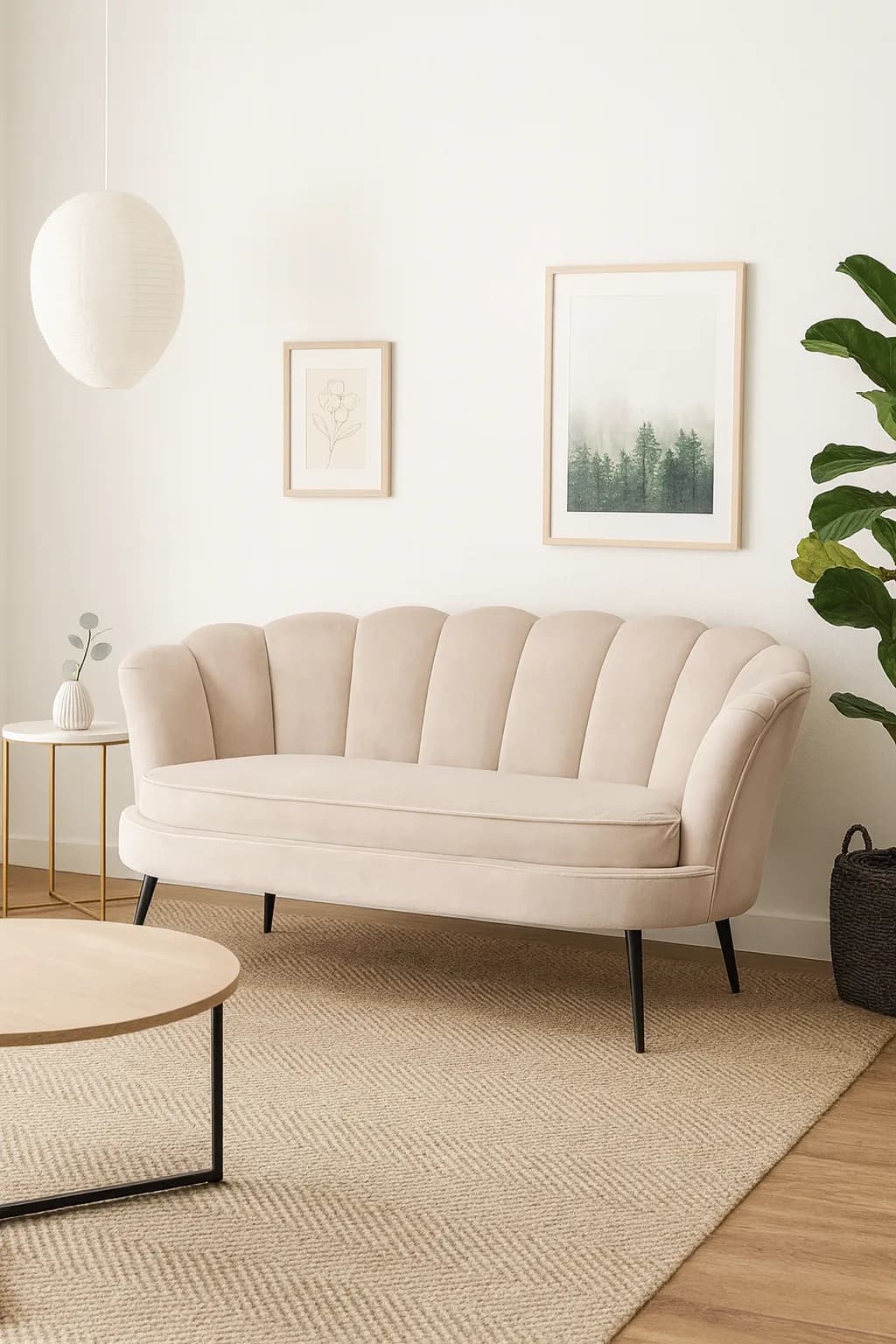 Sofa Corona 3 puestos Beige