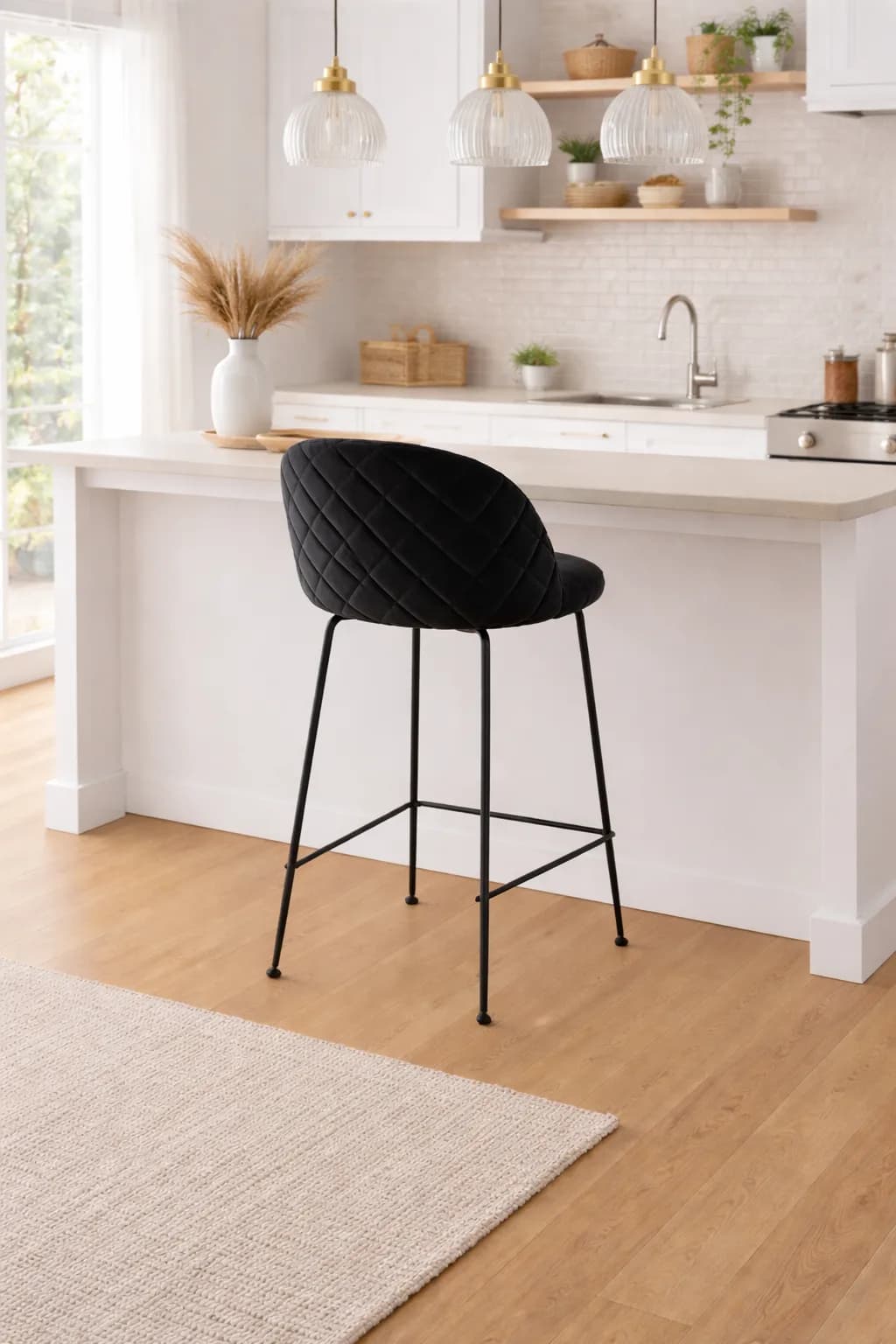 Taburete Tokio Felpa Black