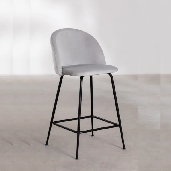 Taburete Tokio Felpa Black (Altura Asiento 66cm)