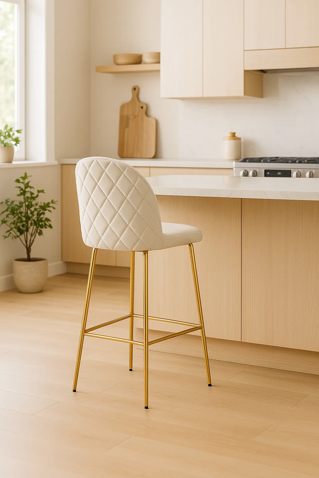 Taburete Tokio Felpa Gold