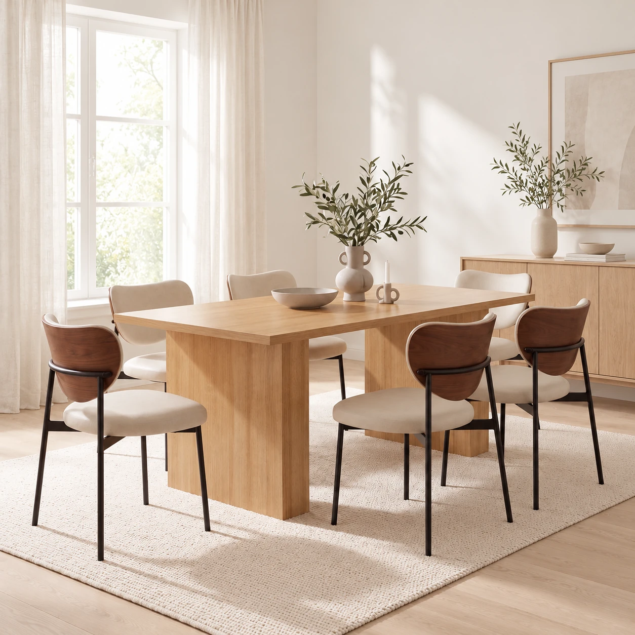 Mesa de comedor rectangular Chile Wood 150x75 cm