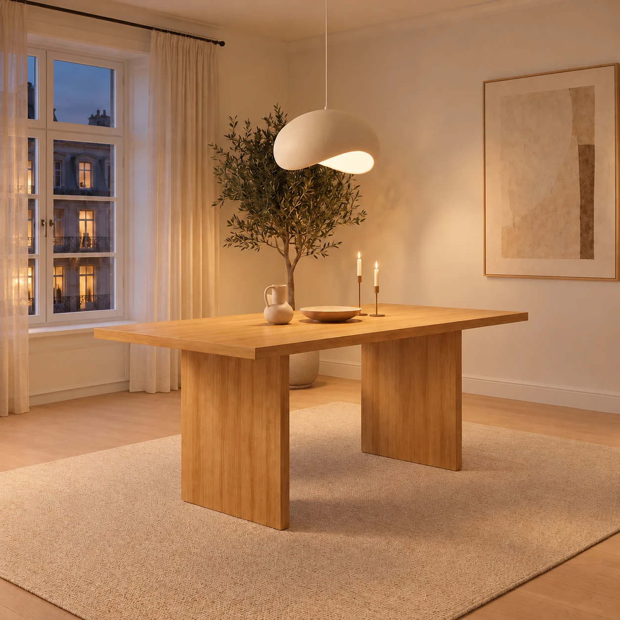 Mesa de comedor rectangular Chile Wood 150x75 cm
