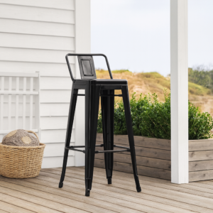 Taburete Tolix Alto Negro