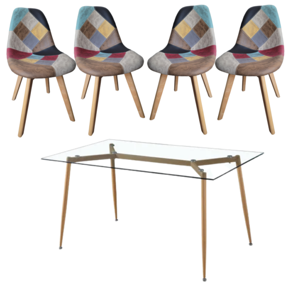 Comedor Sillas DaVinci con Mesa Rectangular Nordica - Imagen 2