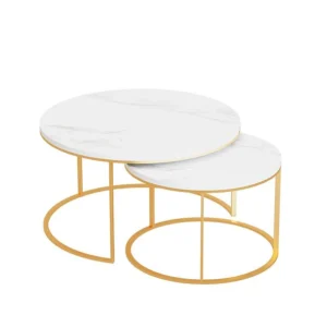 Mesas Anidadas Cuarzo Calacatta Gold