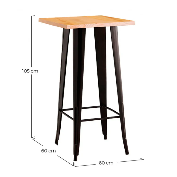 Mesa Tolix Alta (60x60) - Imagen 6