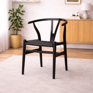 Silla Wishbone Madera Black