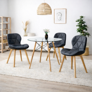 Mesa Eames 100cm Con 4 Sillas Mariposas