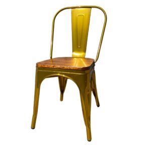 Silla Tolix Gold con Madera