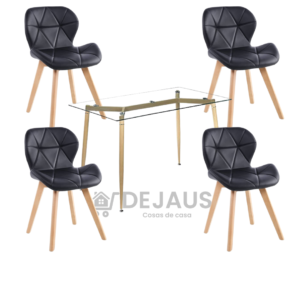 Mesa Nórdica Two 130cm Mas 4 Sillas Mariposas