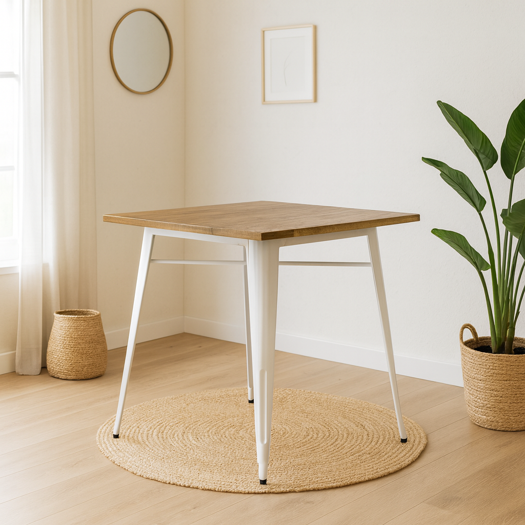 Mesa Tolix con Cubierta de Madera - Imagen 6