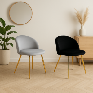 Pack x2 Sillas Tokio Felpa Gold