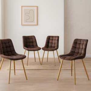 Pack x4 Sillas Botón Gold