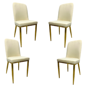 Pack x4 Sillas Eleganc Gold Felpa