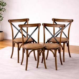 Pack x 4 Sillas Crossback Madera
