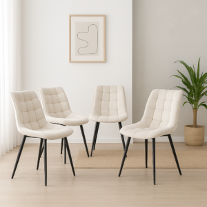 Pack x4 Sillas Botón Black