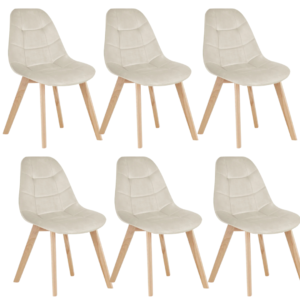 Pack X6 Sillas Capitoné Felpa