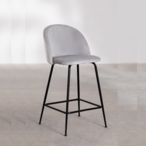 Taburete Tokio Felpa Black (Altura Asiento 66cm)