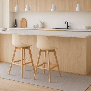 Taburete Tulip Pack X2 Terraza o Comedor (75cm Alto Asiento)