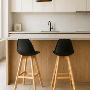 Taburete Tulip Pack X2 Terraza o Comedor (66cm Alto Asiento)