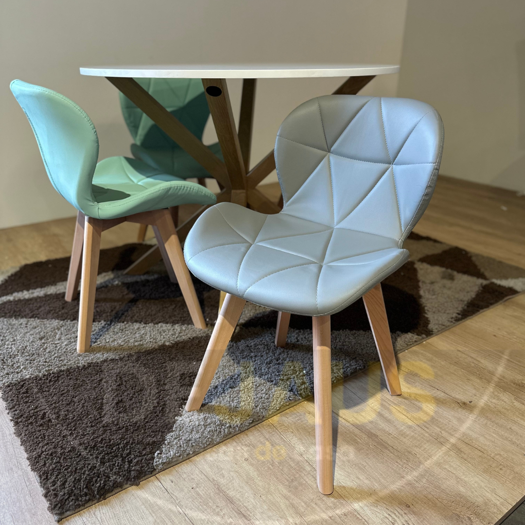 Mesa de comedor Warwick MDF + 4 Sillas Mariposa Felpa - Imagen 5