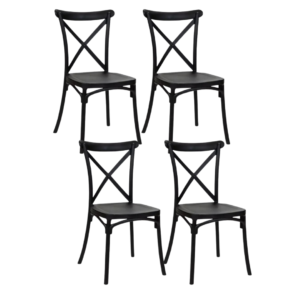 Pack X4 Sillas Crossback Polipropileno