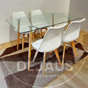 Mesa Nórdica Four 120*80 con 4 Sillas Tulip