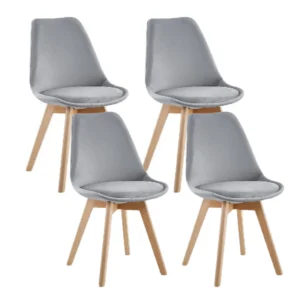 Packs de 4 Sillas Tulip Felpa