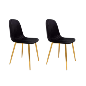 Pack de 2 Sillas Milano Felpa Gold