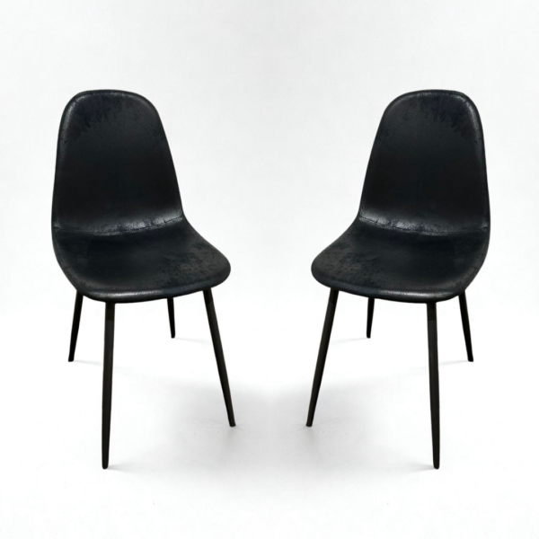 Pack de 2 Sillas Milano PU Black - Imagen 2