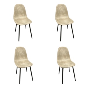 Pack de 4 Sillas Milano PU Black