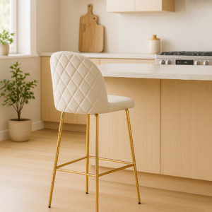 Taburete Tokio Felpa Gold (Altura Asiento 66cm)