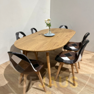 Mesa Expandible Wood con Sillas Davinci