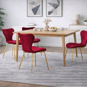 Pack 4 Sillas Corazón Felpa