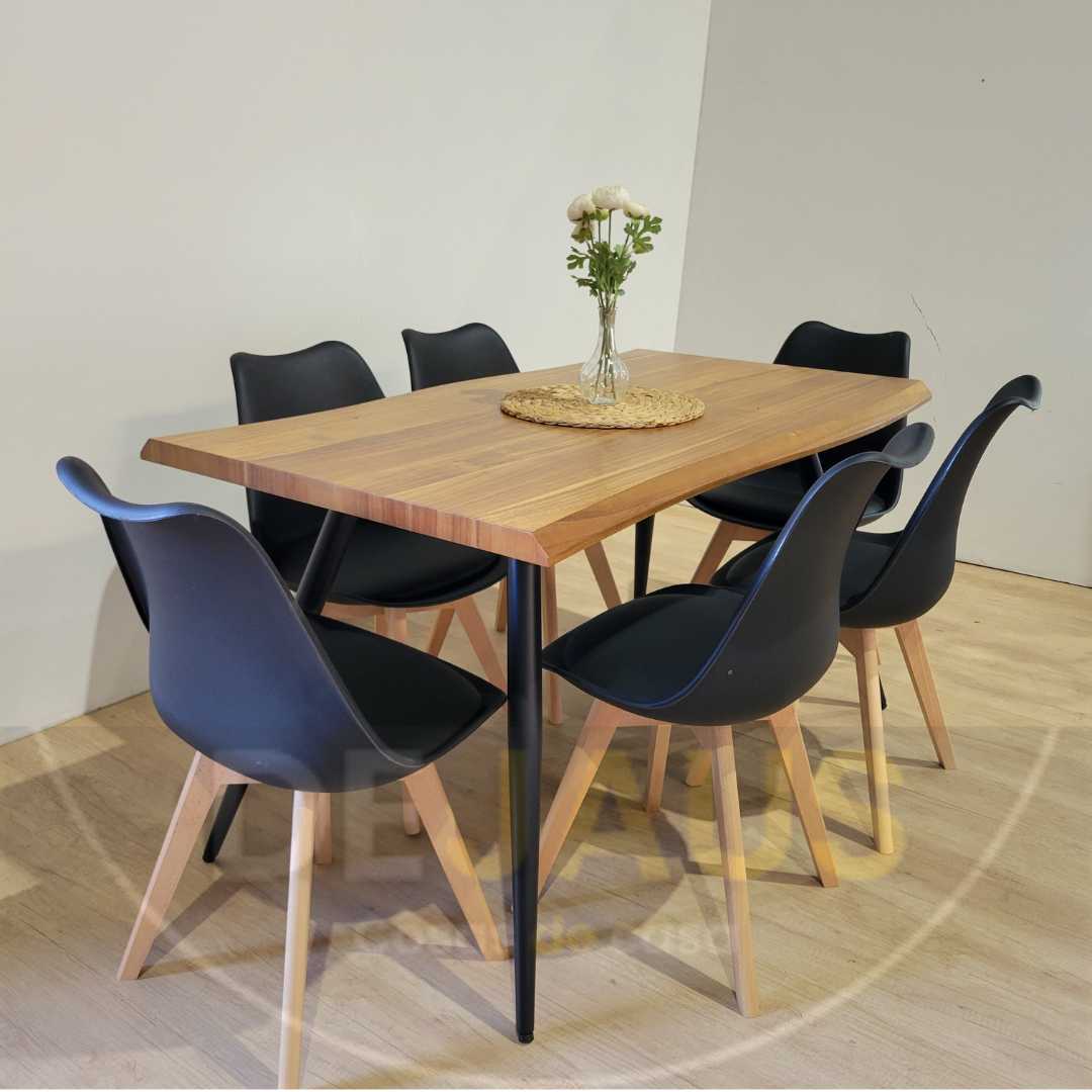 Mesa Rectangular Nordica mas 6 Sillas Tulip - Imagen 5