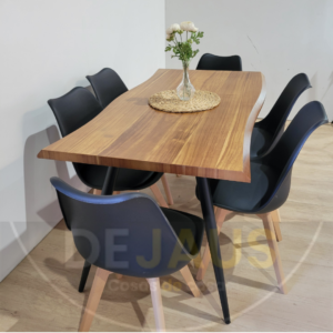 Mesa Rectangular Nordica mas 6 Sillas Tulip