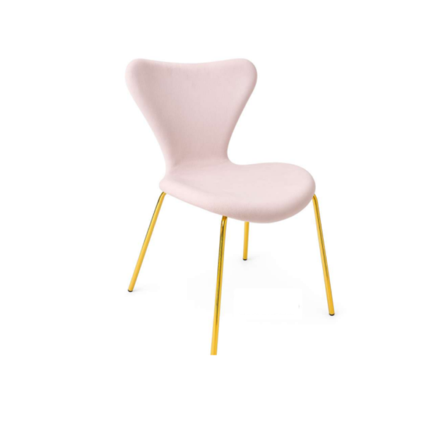 Silla Corazón Felpa Gold