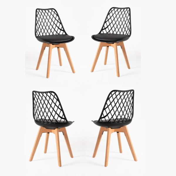 Pack 4 Sillas Tulip Mesh