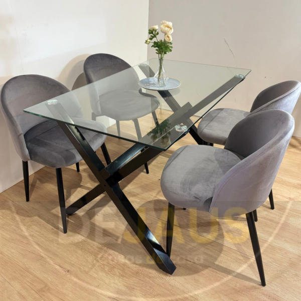 Mesa Medlock Black con 4 Silla Tokio Lisa Black - Imagen 2