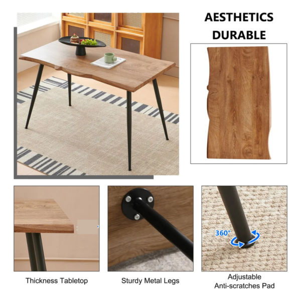 Mesa Rectangular Nordica Madera - Imagen 5