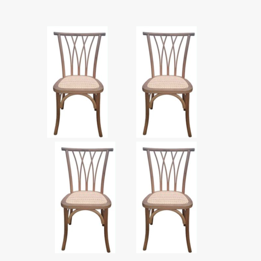 Pack 4 Sillas Crosswood Madera - Imagen 2