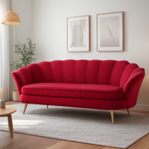 Sofa Corona 3 Cuerpos Rojo
