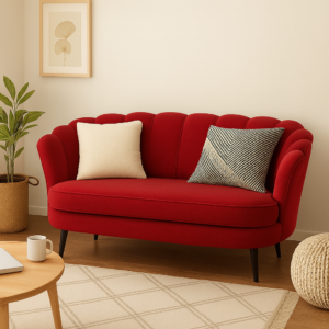 Sofa Corona 2 Cuerpos Rojo