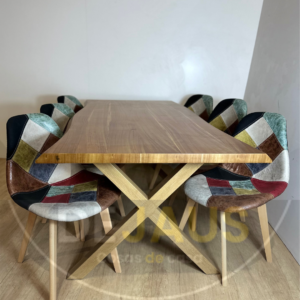 Mesa Rectangular Nordica X Madera con 6 Sillas Davinci