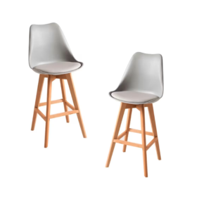 Taburete Tulip New Pack X2 Terraza o Comedor (66cm Alto Asiento)