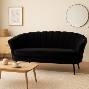 Sofa Corona 3 puestos Negro